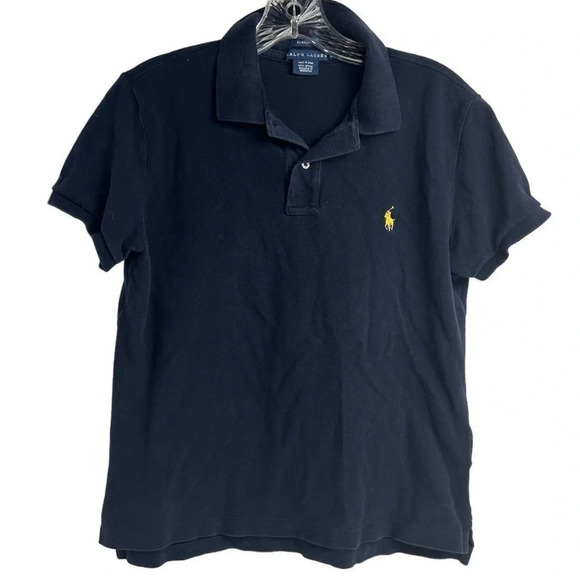 Polo Ralph Lauren Women’s Classic Fit Polo Shirt Navy Blue Size L - Picture 1 of 13